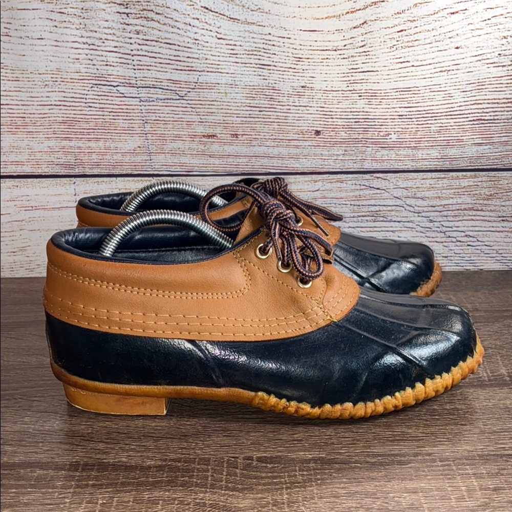 Men's  Vintage Colorado Blue and Tan Duck Steel Shank Shoes Size 9